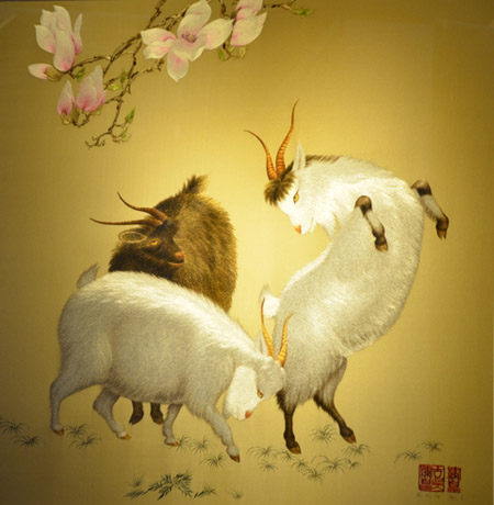 中国传统民族工艺品苏绣品牌在太原展出