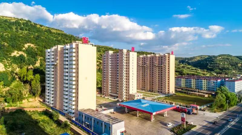 方山县圪洞镇一期移民安置区全景