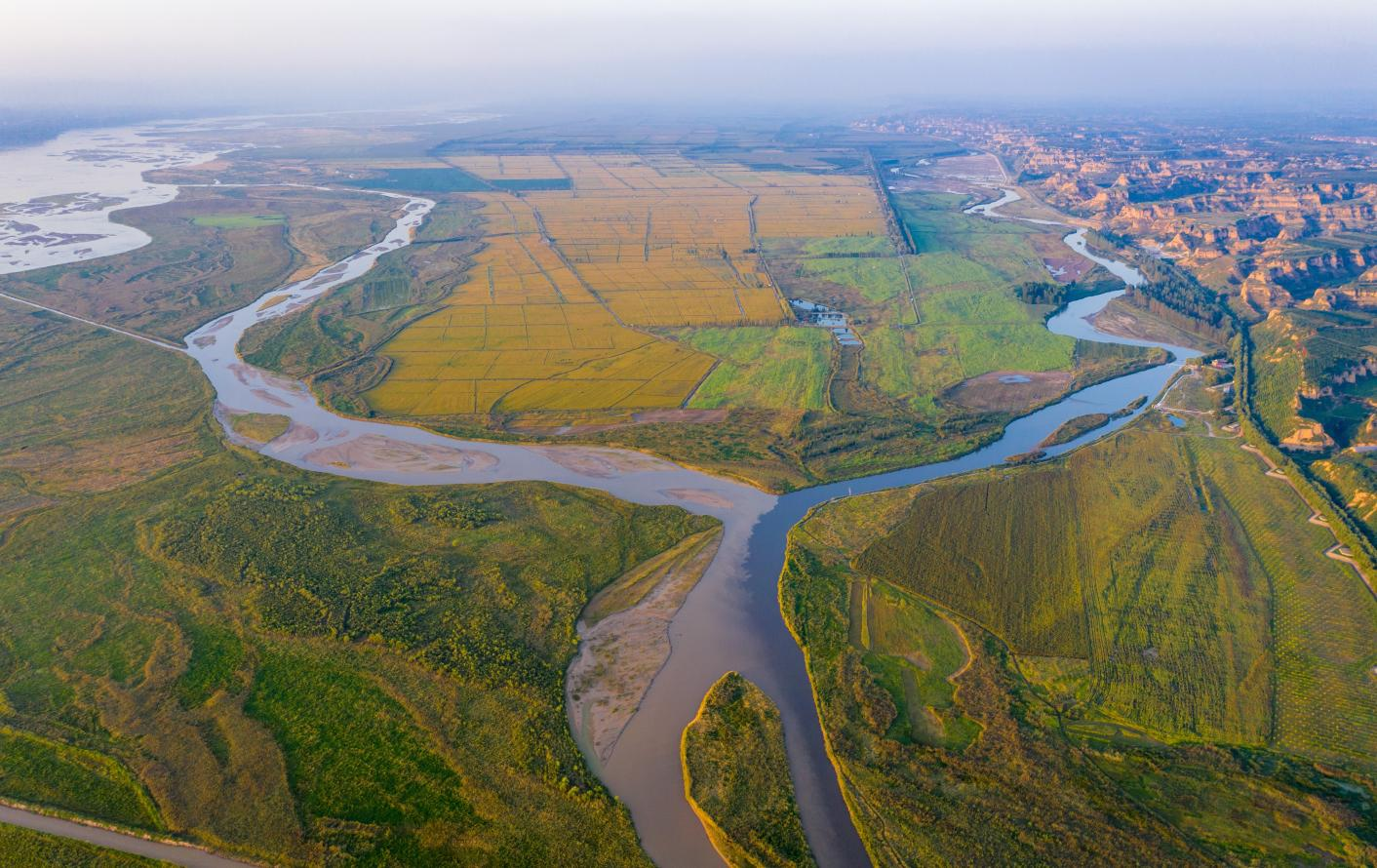 萬榮縣境內汾河由此匯入黃河