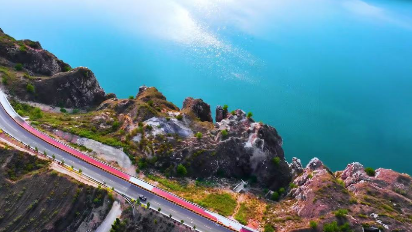 航拍黃河一號旅游公路偏關段