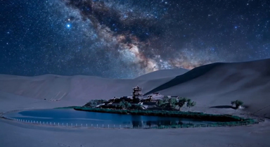 延時攝影看敦煌大漠星河